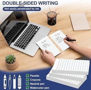 Le schede indice 3X5 hanno stabilito che le schede bianche spesse hanno stabilito che entrambe le parti notano le carte per le liste di Idea da fare Record - Product Image 6