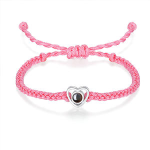 DUYIZHAO, superventas, personalizado, 100, idioma, te amo, proyección de fotos, corazón, <span class=keywords><strong>pulsera</strong></span> ajustable para mujeres, hombres, pareja, regalo - Product Image 1