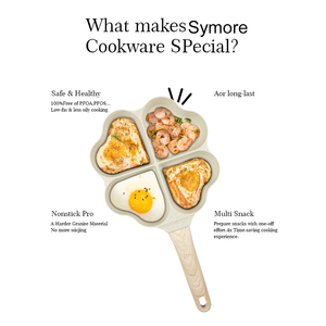 Modern Maifan Taşlı Kalp Şeklinde Dört Delikli Yumurta Tavası Yapışmaz Kahvaltılık Mini Mantı <span class=keywords><strong>Burger</strong></span> Soteleme Metal Tava 20cm - Product Image 4