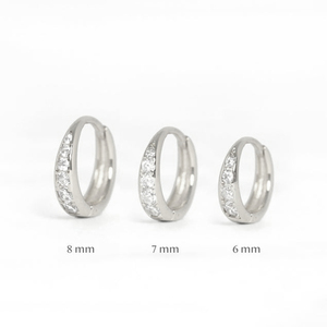 <span class=keywords><strong>ROXI</strong></span> Orecchini a Cerchio in Argento Sterling 925 Placcato Oro 18K, 6/7/8mm, Regalo per Donne, Vendita all'Ingrosso - Product Image 2