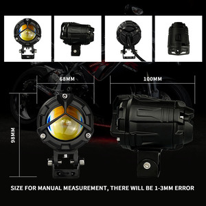 Faro moto HJG LED 60W 6000K impermeabile fendinebbia faretto Ultra luminoso sistema di illuminazione moto con occhio di diavolo - Product Image 5