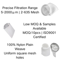 Sac filtrant liquide en polyester, nylon, PP, 1-300 microns, chaussettes filtrantes, nouveau type de maille, fond incurvé, bord en acier ou en plastique