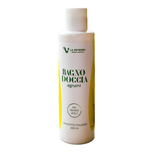 Gel de Ducha La Petrosa Cítricos 200 ml con Aceite de Oliva Virgen Extra, Limpiador Corporal Natural y Orgánico - Product Image 1