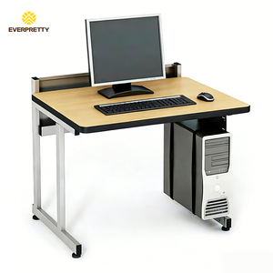 เฟอร์นิเจอร์สำนักงานโรงเรียนดีไซน์ทันสมัยแบบกำหนดเอง โต๊ะ<span class=keywords><strong>คอม</strong></span>พิวเตอร์ไม้สำหรับห้องเรียน/ห้อง<span class=keywords><strong>คอม</strong></span>พิวเตอร์พร้อมโครงโลหะและที่วาง CPU - Product Image 1