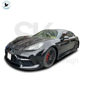 Voor 2013 Panamera Mansor Carbon Voorbumper Achterbumper Lip Side Skirts Body Kit Voor Panamera Gts 970 Spoiler Kap