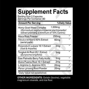 JBYプライベートブランド卸売工場 天然ハーブ男性用カプセル エピメディウムエキス 男性の活力増強 ヤギの角カプセル - Product Image 2