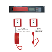 Tanda TN7000 Panneau de commande téléphonique d'alarme incendie adressable à deux fils pour communication d'urgence avec écran LCD
