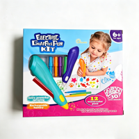 Kit de marqueurs aérographe lavables, ensemble de bricolage pour projets artistiques avec kit de pulvérisation aérographe pour enfants