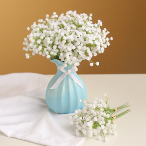 Ramillete Mini de Flores Artificiales Ruilisi, Color Blanco, para Decoración de Bodas y Hogar - Product Image 1
