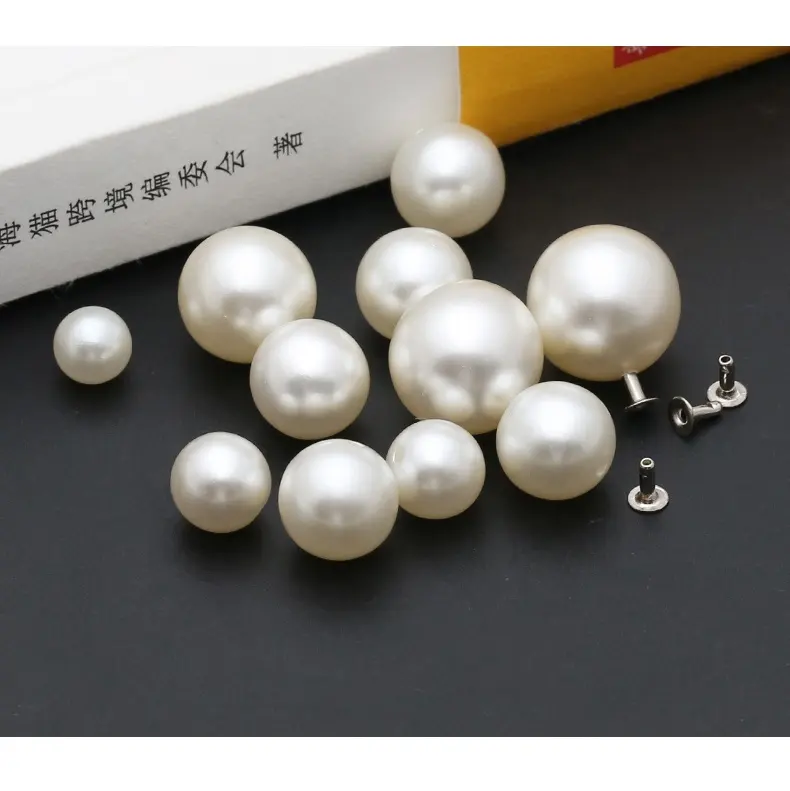 Échantillon gratuit 6/8/10/12/14mm DIY Vêtements Accessoires Perle Rivets bouton goujons