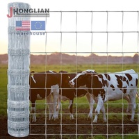 Malla de Alambre Galvanizado de Alta Resistencia con Nudos Fijos para Cercas de Granja y Ovejas, Precio de Fábrica, 2.2mm 2.5mm 2.7mm