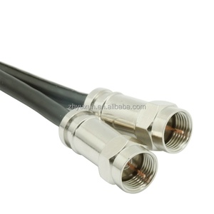 YUXUN CCTV RG 6 Coaxial Cable + F <strong>COMPRESSION</strong> <strong>Connector</strong> Factory Price Cables <strong>RG6</strong> - Product Image 1