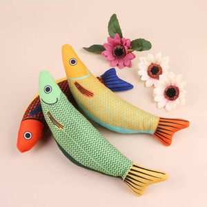 ของเล่นแมวแบบเคี้ยวได้ รูปปลาเรืองแสง ทำจากขนสัตว์ บรรจุแคทนิป ทนทาน นุ่ม - Product Image 3