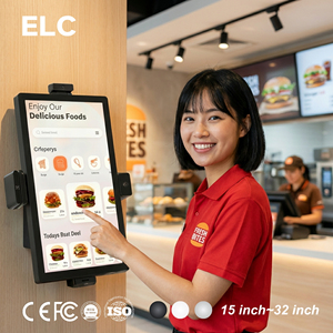 Kioscos de Pago de Pared para Hamburgueserías, con Alimentación POE, Código QR, Sistema Operativo Android, Kiosco de Pago Compacto para Colgar en la Pared, Ideal para Pequeños Negocios - Product Image 1