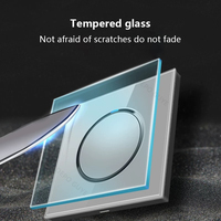 Prise électrique universelle à double paroi, panneau d'interrupteur de réinitialisation gris en verre trempé britannique avec interrupteurs et prises d'éclairage LED 220V