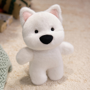 West Highland White Terrier suave relleno de tela de algodón muñeca juguete para dormir y oso alivio del estrés para niños y niñas para bodas - Product Image 5