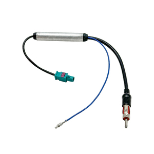 Cavo adattatore Antenna autoradio Dual FAKRA to AM/FM spina coassiale maschio per Audi VW GPS Navi DVD Stereo unità di segnale amplificatore - Product Image 4