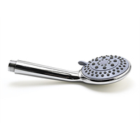 MCBKRPDIO Pommeau de Douche Moderne 5 Fonctions en ABS avec Diverter, Jet Pluie et Jet Massant, Accessoire de Douche à Main
