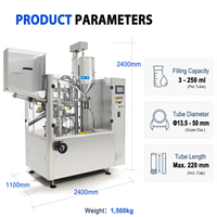 Machine de remplissage et de scellage automatique de tubes en aluminium et en plastique pour crèmes, lotions, gels topiques, pommades