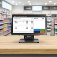 Sistema POS Windows 10 de Alta Resolución, Máquina Todo en Uno POS de 15.6 Pulgadas, Inter N97 8+128GB, Compatible con Cajón de Efectivo e Impresora