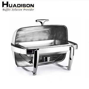 Huadison Đồ Dùng Nhà Hàng Dụng Cụ Làm Ấm Tiệc Tự Chọn Thực Phẩm Philippines Đĩa Chafing Đĩa Cuộn Hình Chữ Nhật Không Gỉ Và Chafing Tự Chọn - Product Image 5