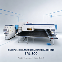 Machine de découpe et de poinçonnage CNC de haute précision ERL-300, machine à poinçonner à tourelle servo-électrique, machine laser composite