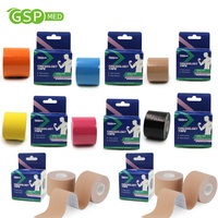 Bande de kinésiologie en tissu de coton imperméable hypoallergénique de haute qualité 5 cm * 5 m pour le sport athlétique