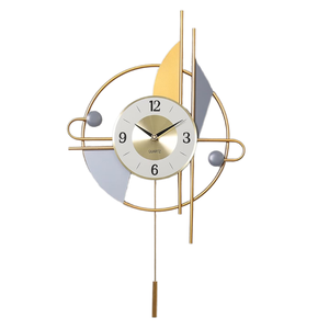 Large Creative Fashion Nordic Modern Iron Single Face Wall Clock for Living Room Home Decor Elegant Minimalist Design Collection - Product Image 1