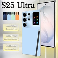 Smartphone S25 Ultra Bingkai Logam Layar LCD 6.9" 120Hz Android 15 16GB 1TB 108MP 8000mAh+ Deca Core MTK Dimensity 5G Dual SIM