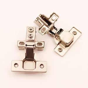 مفصلات أبواب خزائن مطبخ هيدروليكية مخفية بإغلاق ناعم وتعديل ثلاثي الأبعاد مع مخمد زاوية صغير مطلية بالنيكل - Product Image 2