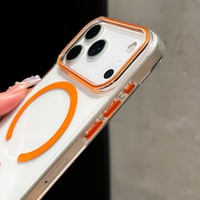 Coque magnétique HD-Crystal Candy Clear pour iPhone 17 Air 16 15 14 13 12 Pro Max Plus, ultra-fine, protection UV rigide