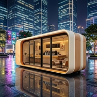 Maison miniature de luxe, 20 pieds, 40 pieds, extensible, préfabriquée, en conteneur, imperméable, style villa moderne, maison modulaire
