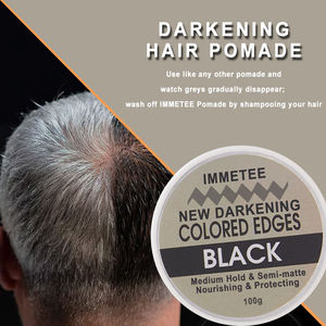 IMMETEE Private Label Black Edge Control Pomata Colorante <span class=keywords><strong>per</strong></span> <span class=keywords><strong>Capelli</strong></span>, Tinta Temporanea in Cera, <span class=keywords><strong>Gel</strong></span> Colorante <span class=keywords><strong>per</strong></span> Bordi Scuri a Tenuta Forte 100g - Product Image 2