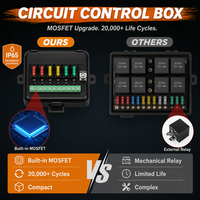 Nouveau panneau de commande 6 interrupteurs avec synchronisation via application, MOSFET, boîtier de relais à fusibles RGB 16M, IP65, universel pour Jeep, Land Rover, SUV tout-terrain, pour rétrofit/amélioration 2