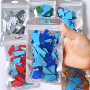 การตัดเย็บอัญมณีแบบเรียบสุดเท่<span class=keywords><strong>กระจก</strong></span>อะคริลิกรูปทรงผสมเย็บบน<span class=keywords><strong>พลอย</strong></span>เทียมและมีรูสำหรับเครื่องประดับเสื้อผ้า - Product Image 2