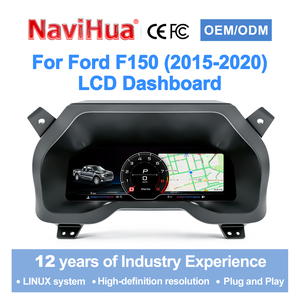 Velocímetro LCD Navihua, Panel de Instrumentos Digital con Sistema Linux, Carplay y Cabina Virtual para Ford F150 2015-2020 - Product Image 2