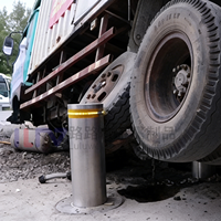 Bollards automatiques rétractables hydrauliques en acier inoxydable pour parking de voitures, amovibles pour allée