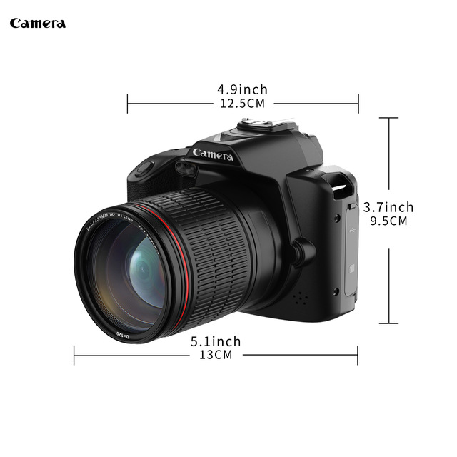 Fashion 64MP D5 HD Wi-Fi Digital Camera 4K Dual Lens CMOS Sensor SD Card Night Vision 2"-3" Screen Waterproof Electronic Image
