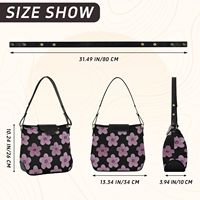 Sac à main en cuir PU motif fleur de Hau violette d'Hawaï, sacs fourre-tout à bandoulière unique, sacs seau personnalisables avec logo, sac à bandoulière pour femme