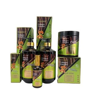 Juego de cuatro piezas de nueces de queratina marroquí de <span class=keywords><strong>marca</strong></span> propia, champú nutritivo para reparación hidratante del cabello - Product Image 2