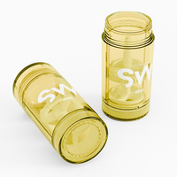 SOMEWANG 50g Stick déodorant push-up ovale en plastique, contenant de déodorant à visser, stick déodorant en gel plat, flacons de déodorant