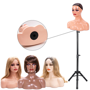 Tête de Mannequin Réaliste Femme en PVC African Customisée en Gros <span class=keywords><strong>pour</strong></span> Affichage de Perruques et Chapeaux avec Épaules - Product Image 3