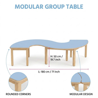 Meubles de maternelle Montessori, table et chaises pour garderie, table d'apprentissage précoce en bois pour tout-petits, pour salle de classe
