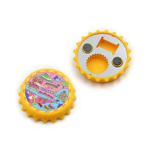 ที่เปิดขวดแม่เหล็กทรงกลมพิมพ์สีคุณภาพสูง พร้อมโลโก้สั่งทำพิเศษ รูปทรงฝาขวดเบียร์ ของที่ระลึก - Product Image 1