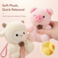 Mini poupées porte-clés en peluche super douces et mignonnes de 12 cm avec rembourrage en coton PP rebondissant et boucle de suspension facile pour sacs ou clés