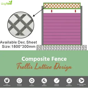 Kompozit çit kafes dekoratif kafes kafes duvar çiti tasarımı ev bahçe için