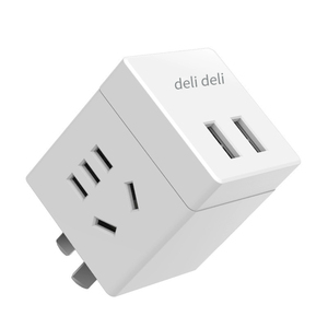 Deli 33611 Ổ Cắm Chất lượng cao _ 2 nhóm + 3U _ 1,5 mét _ Hộp màu trắng Dải điện hẹn giờ tắt nguồn kéo dải - Product Image 2