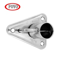 FOYO Haute Qualité Moins Cher Qualité Marine 84 Degrés 1 Pouce Stanchion Post Socket Triangle Base et Contrefort 304 Acier Inoxydable