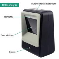 Pemindai Barcode Industri Laser Syble 1d 2d Berkabel dengan Stand Otomatis