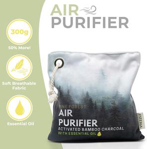 Pour LEGREEN 300g de charbon de bois de bambou écologique grand sac de purification d'air en papier <span class=keywords><strong>J</strong></span> huile essentielle mélangée désodorisants activés - Product Image 4
